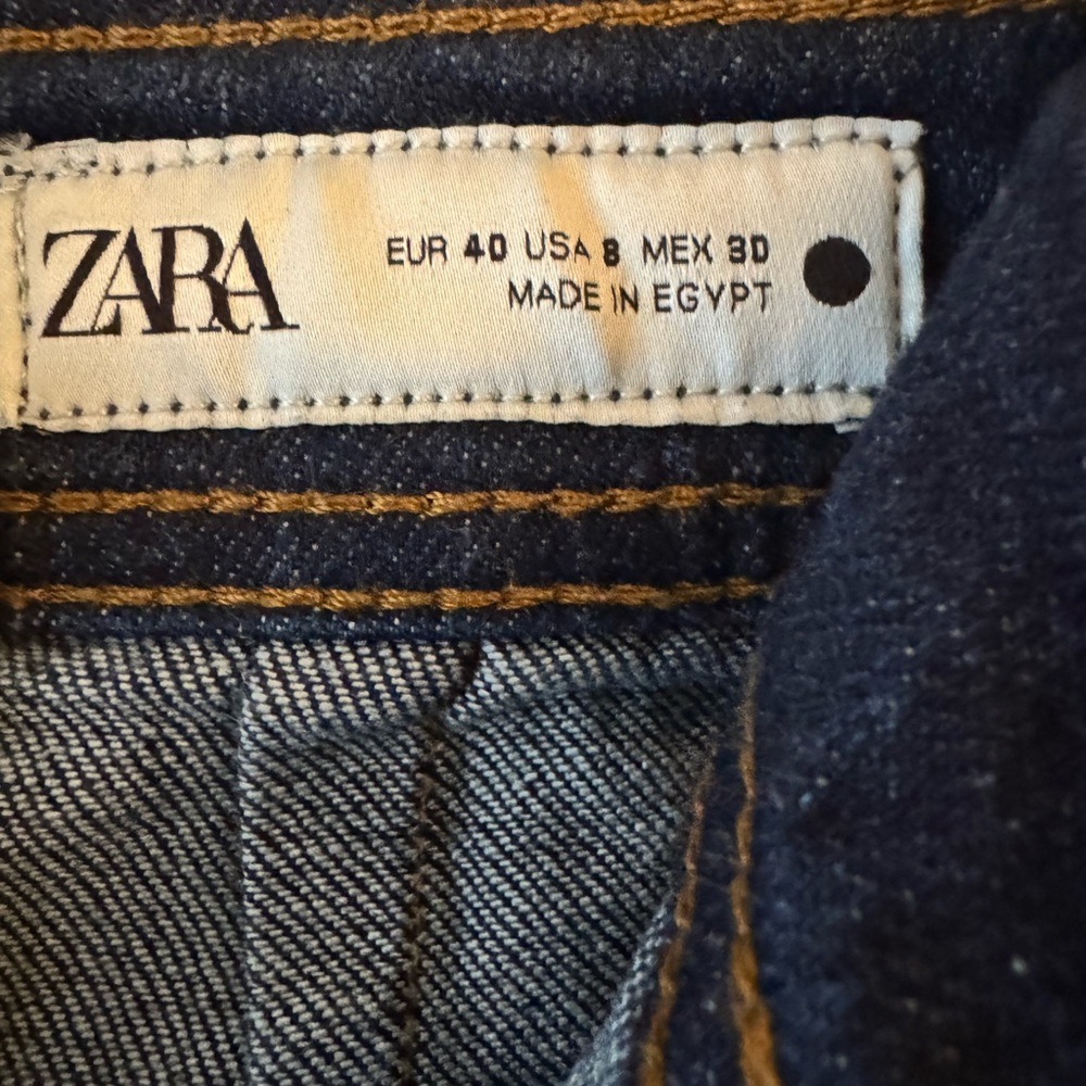 Zara ZW Collection High Waist Marine Straight Pocket Jean - Picture 4 of 4